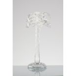 TOMMASO BARBI Produzione Italiana anni â€˜80 Candeliere in vetro di murano a forma di palma. -