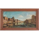 PITTORE ITALIANO DEI PRIMI DEL '900 Olio su tela "Venezia", entro cornice in legno dorata. - cm 60 x