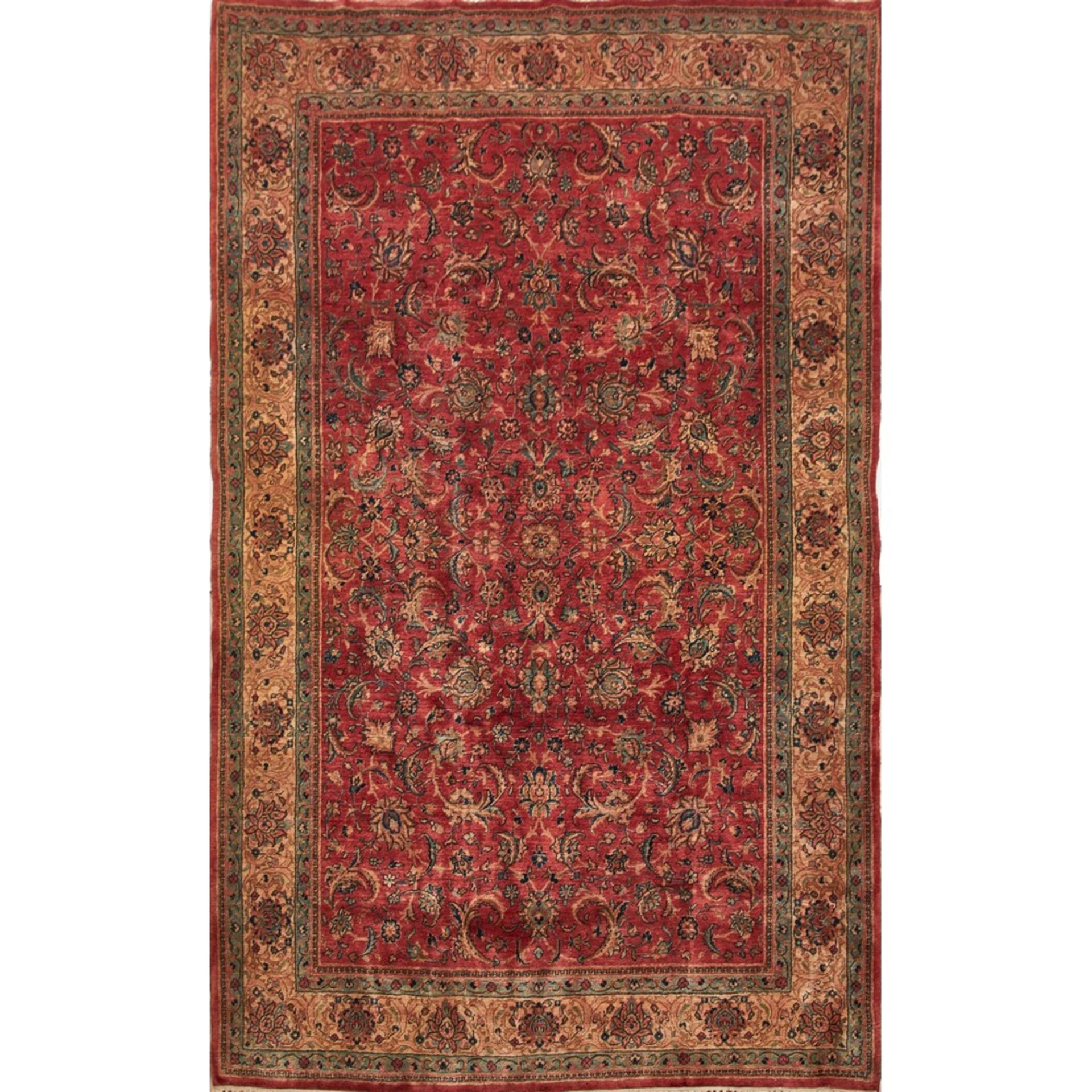 TAPPETO MAHAL trama ed ordito in cotone, vello in lana. Persia XX secolo - cm 314 x 205