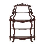 CONSOLLE/ETAGERE Luigi Filippo in legno di mogano a cinque ripiani. Italia XIX secolo - cm 115 x