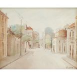 GIUSEPPE LAJOSA (Palermo XX secolo) Olio su tela "Scorcio cittadino" - 1971, firmato in basso a