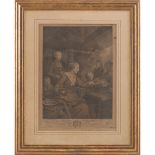 INCISIONE "Les offres rÃ©ciproques" entro cornice non coeva. Francia XIX secolo - cm 49 x 37