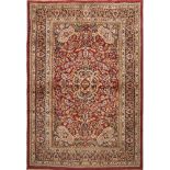 TAPPETO AGRA trama ed ordito in cotone, vello in lana. India XX secolo - cm 183 x 123