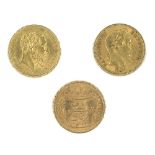 BELGIO - FRANCIA - TUNISIA 1862/75/1904 20 Franchi oro