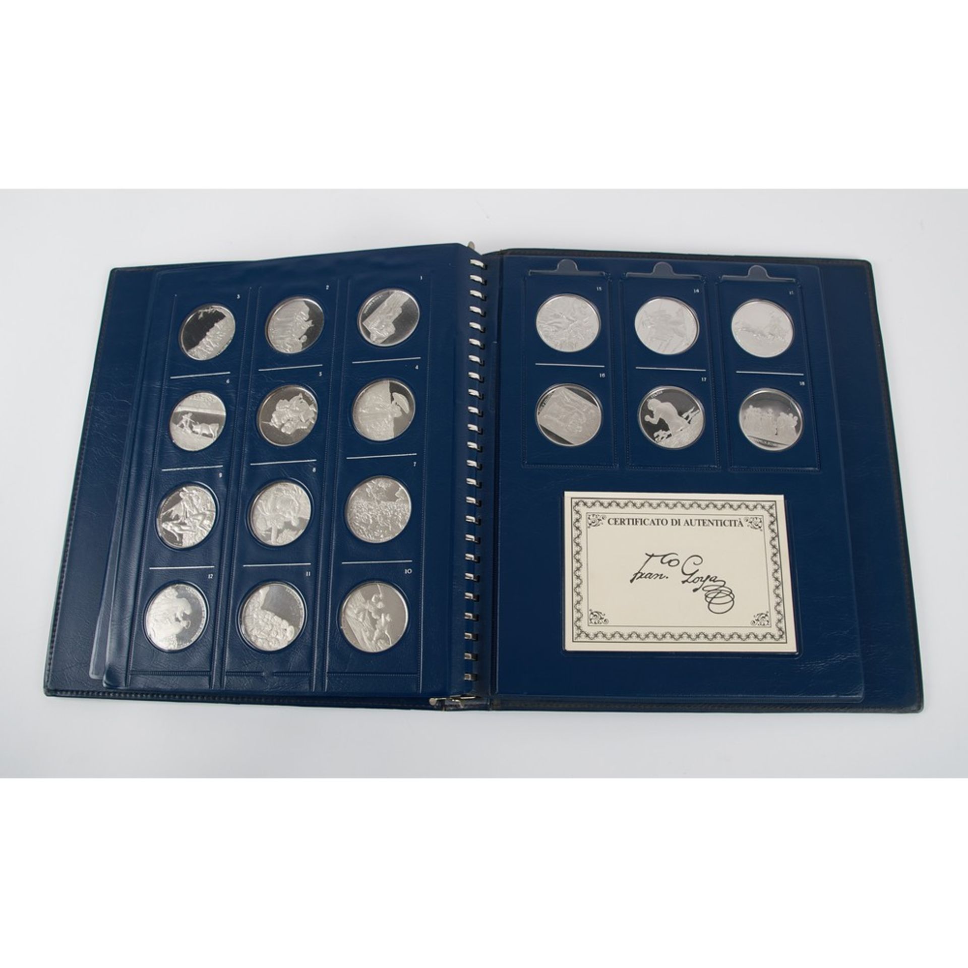 GOYA - Collezione di 18 medaglie in argento 925/1000 - Image 2 of 2