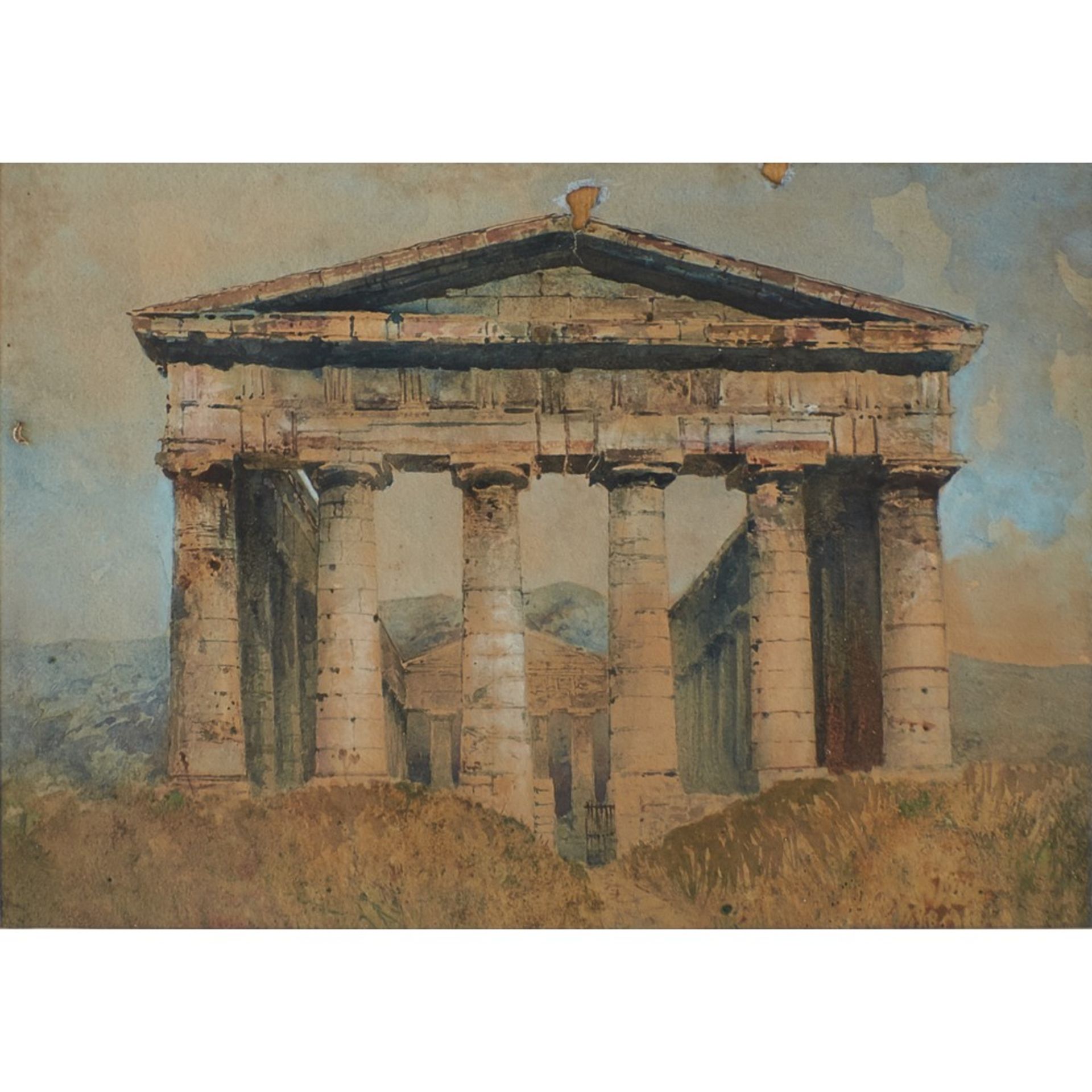 PITTORE EUROPEO DEL XIX SECOLO Il Tempio di Segesta