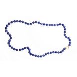 COLLANA con sfere di lapis e susta in oro giallo 18 KT