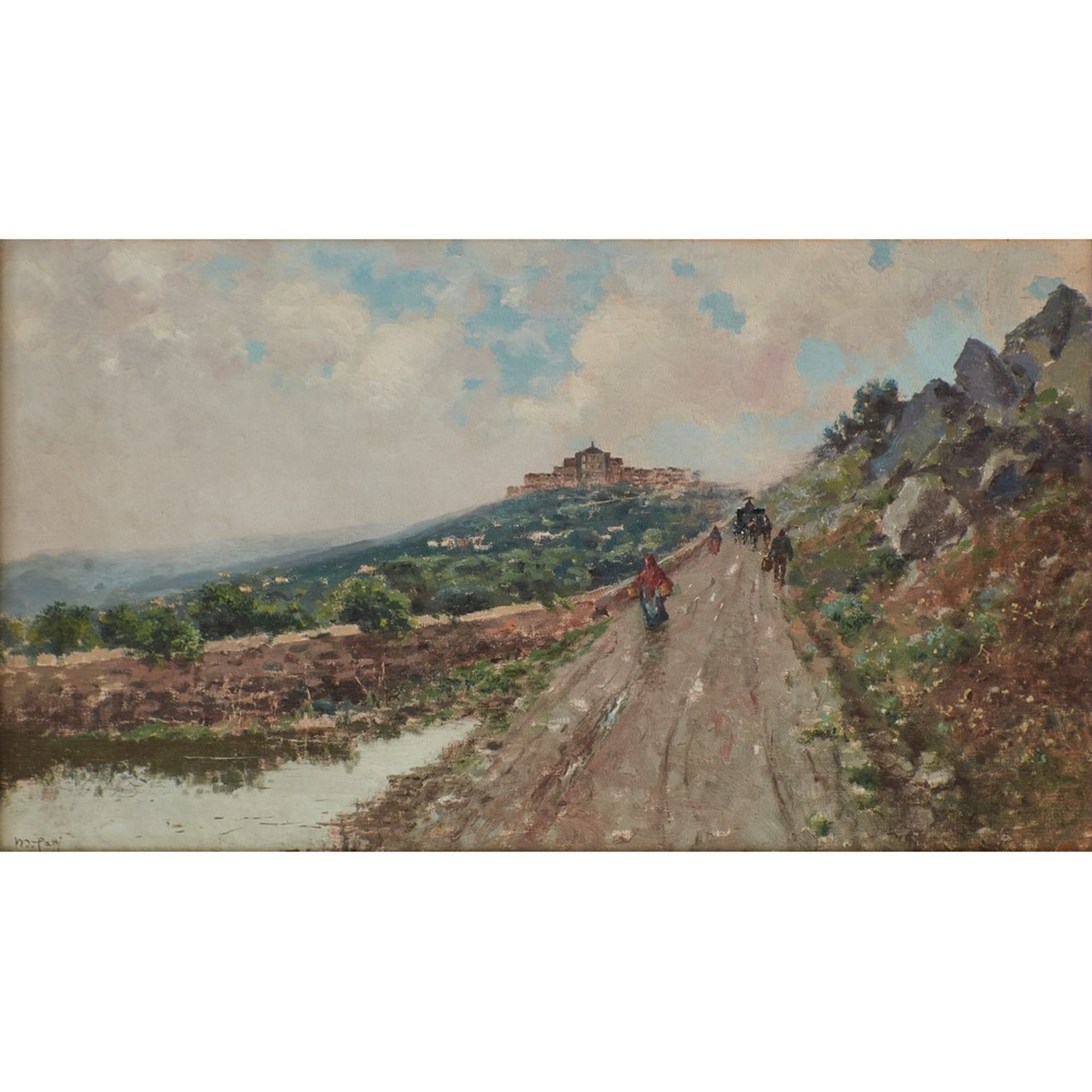 MICHELE CATTI (Palermo 1855 - 1914) Strada per Monreale - Image 2 of 3