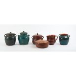 BROCCA, TEGAME, VASO E TRE CONTENITORI in terracotta