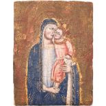 PITTORE DEL XX SECOLO, Madonna con Bambino, Olio su tavola