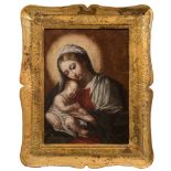 SCUOLA EMILIANA FINE XVII SECOLO, La Madonna col Bambin GesÃ¹