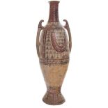 MANIFATTURA BERBERA, XIX SECOLO, Vaso terracotta policroma