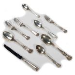 Tiffany Sterling Flatware English King Pattern Partial Service