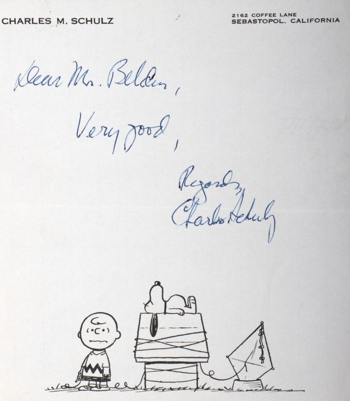 Charles M. Schulz Autographed Letter - Image 4 of 5