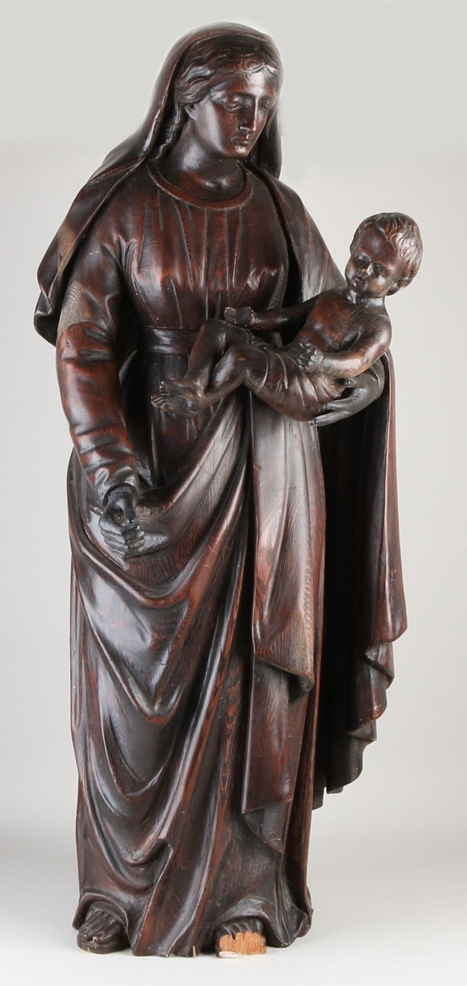 18th century statue, Mary with baby Jesus - Image 2 of 3