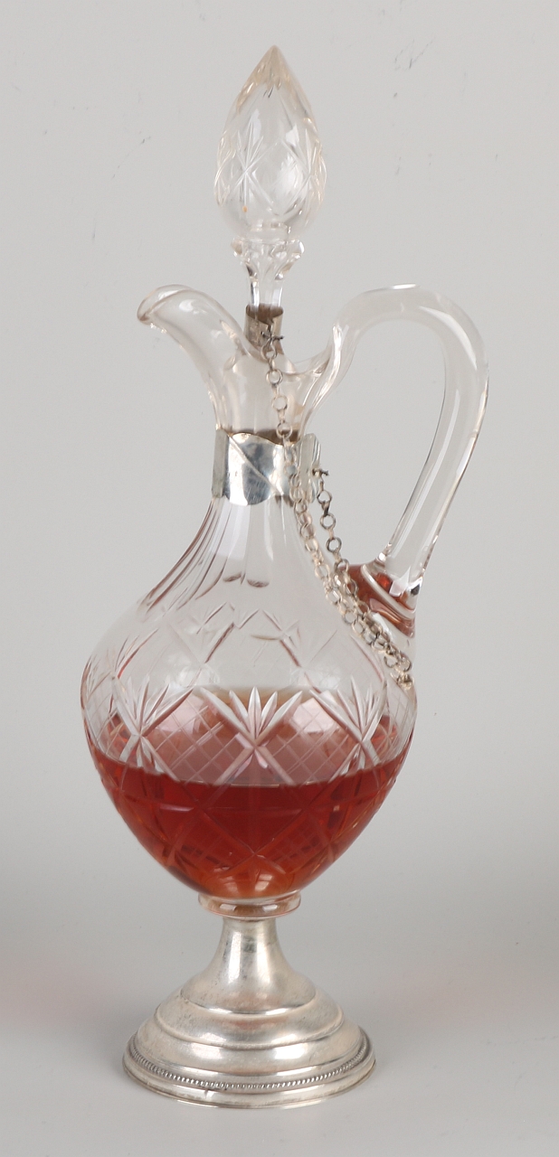 Decanter with silver mount