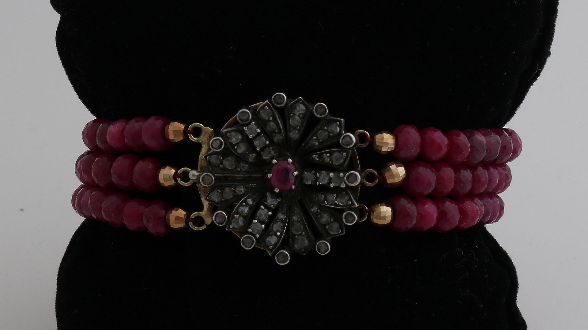 Ruby bracelet with diamonds