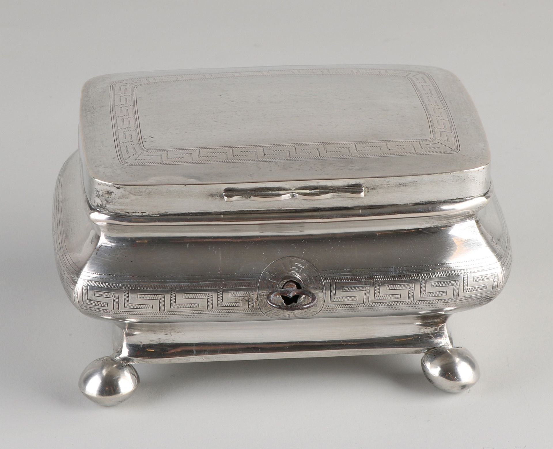 Silver tea box