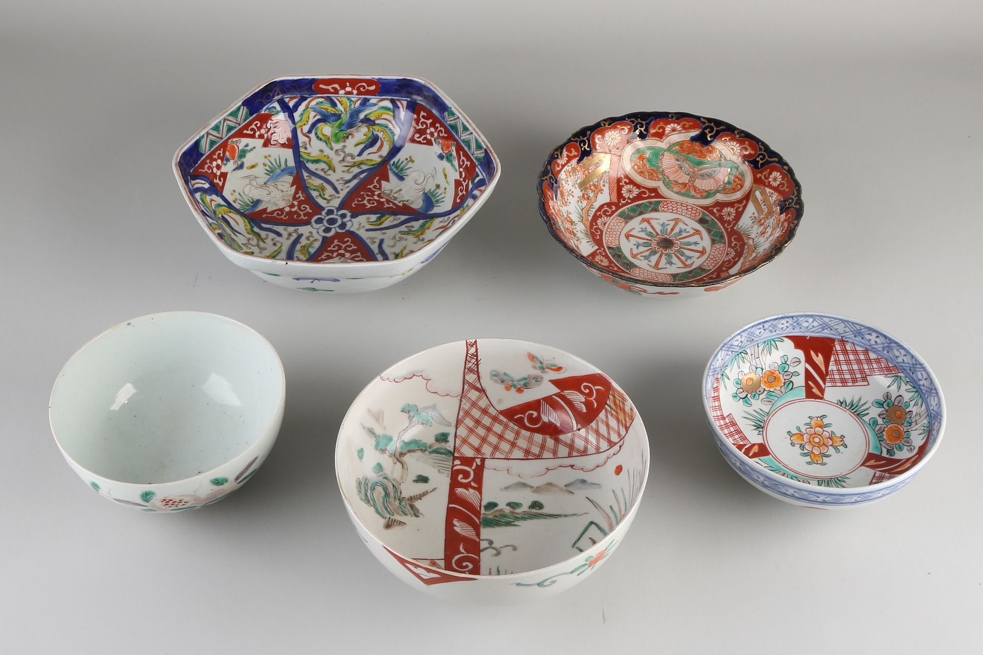 5x Japanese bowls