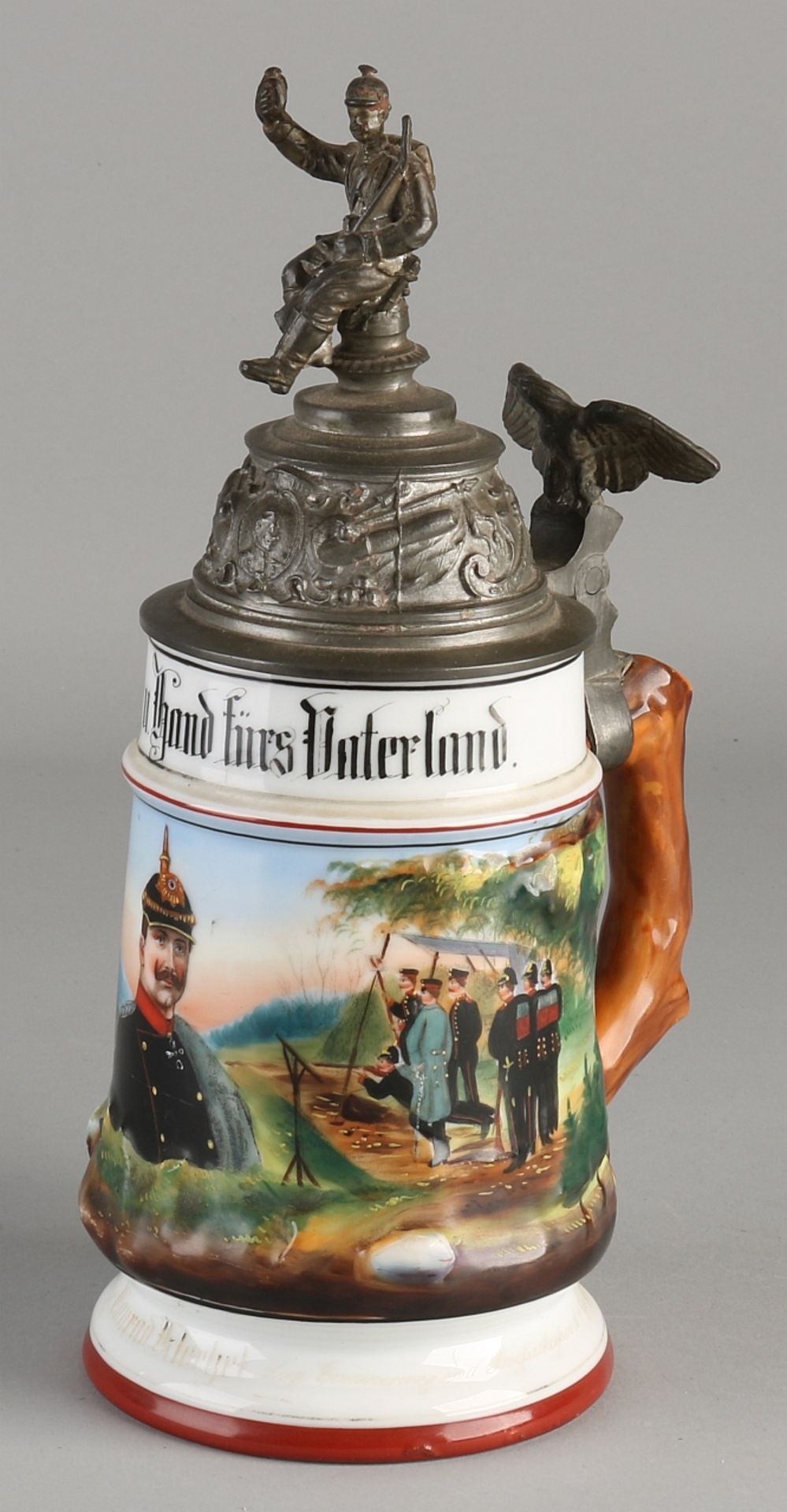 Antique reservist beer stein - Bild 2 aus 2