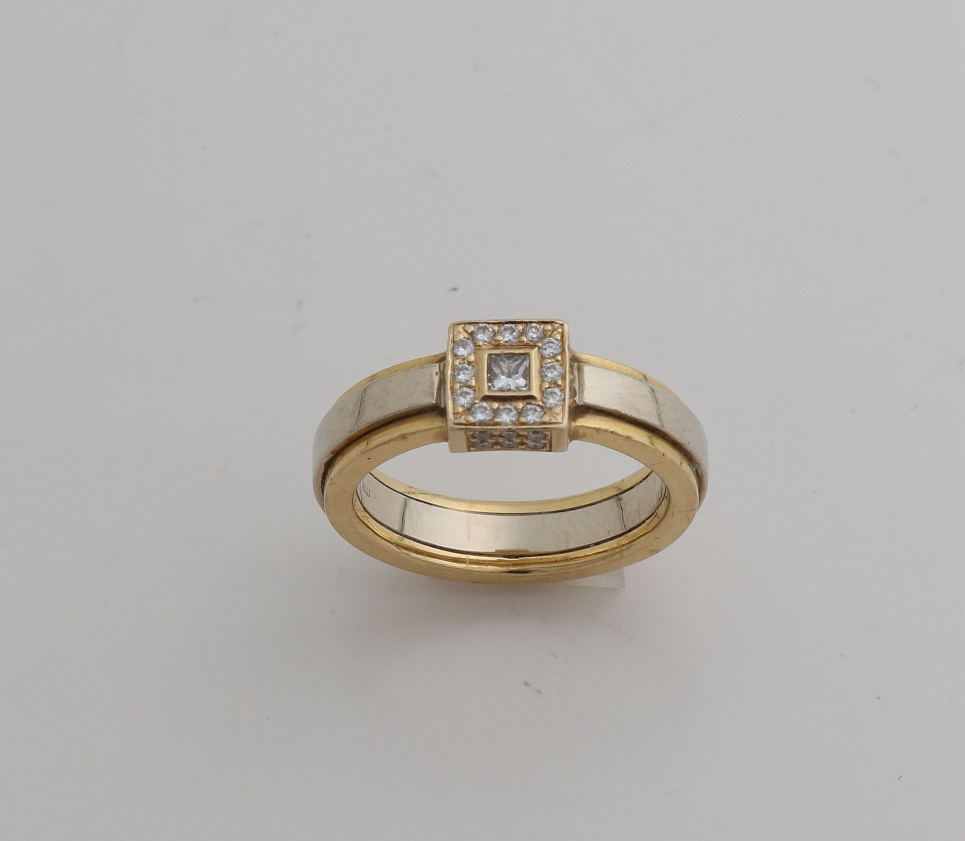 Gold bicolour ring with diamond - Bild 2 aus 2