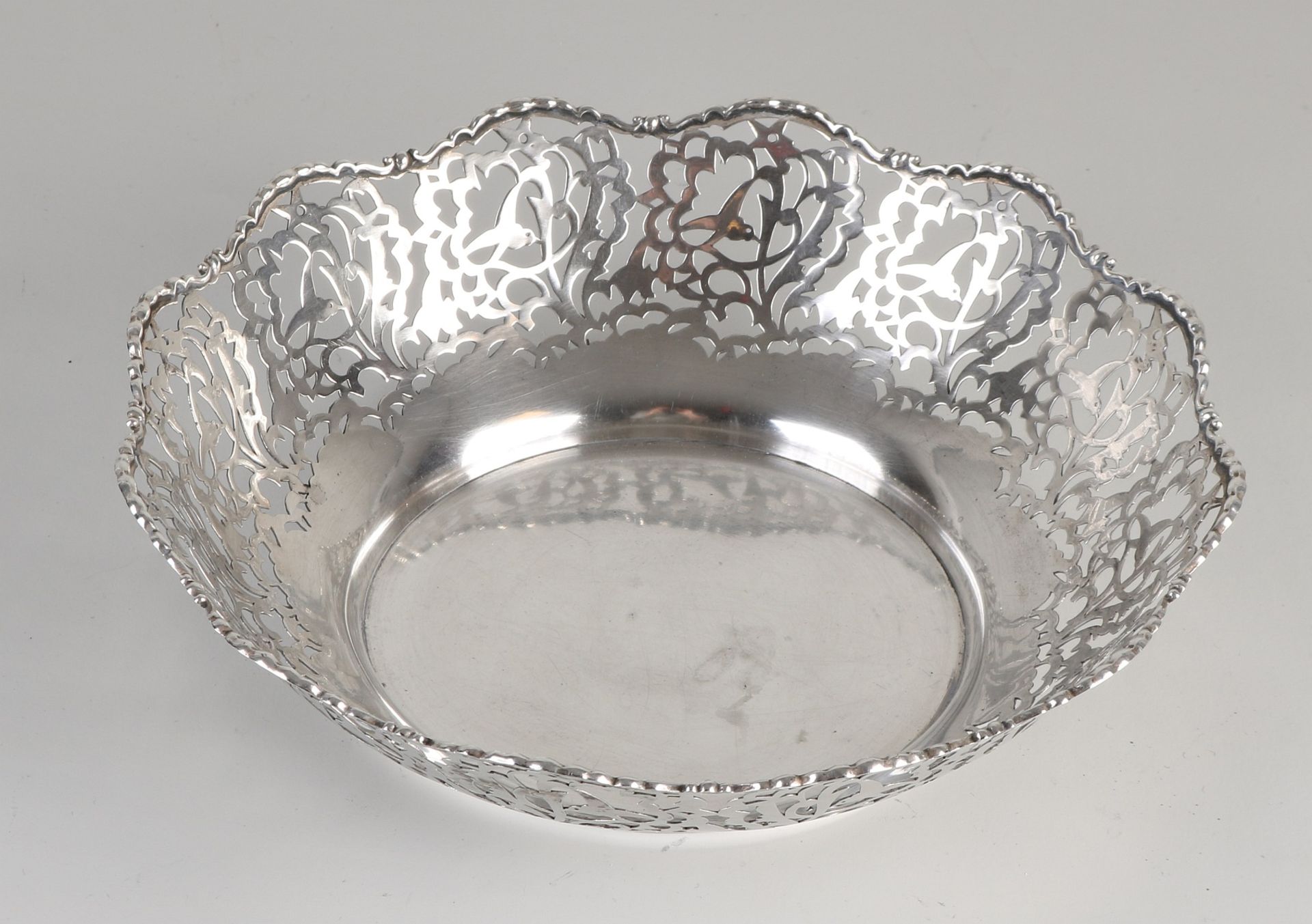 Silver cake bowl