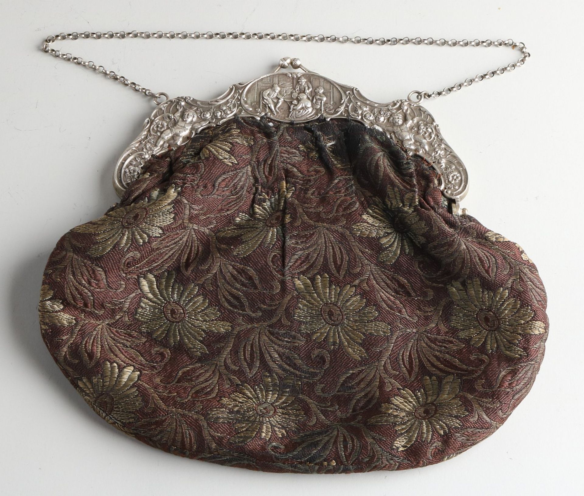 Bag with silver handle