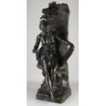 Bronze figure, E. Picault