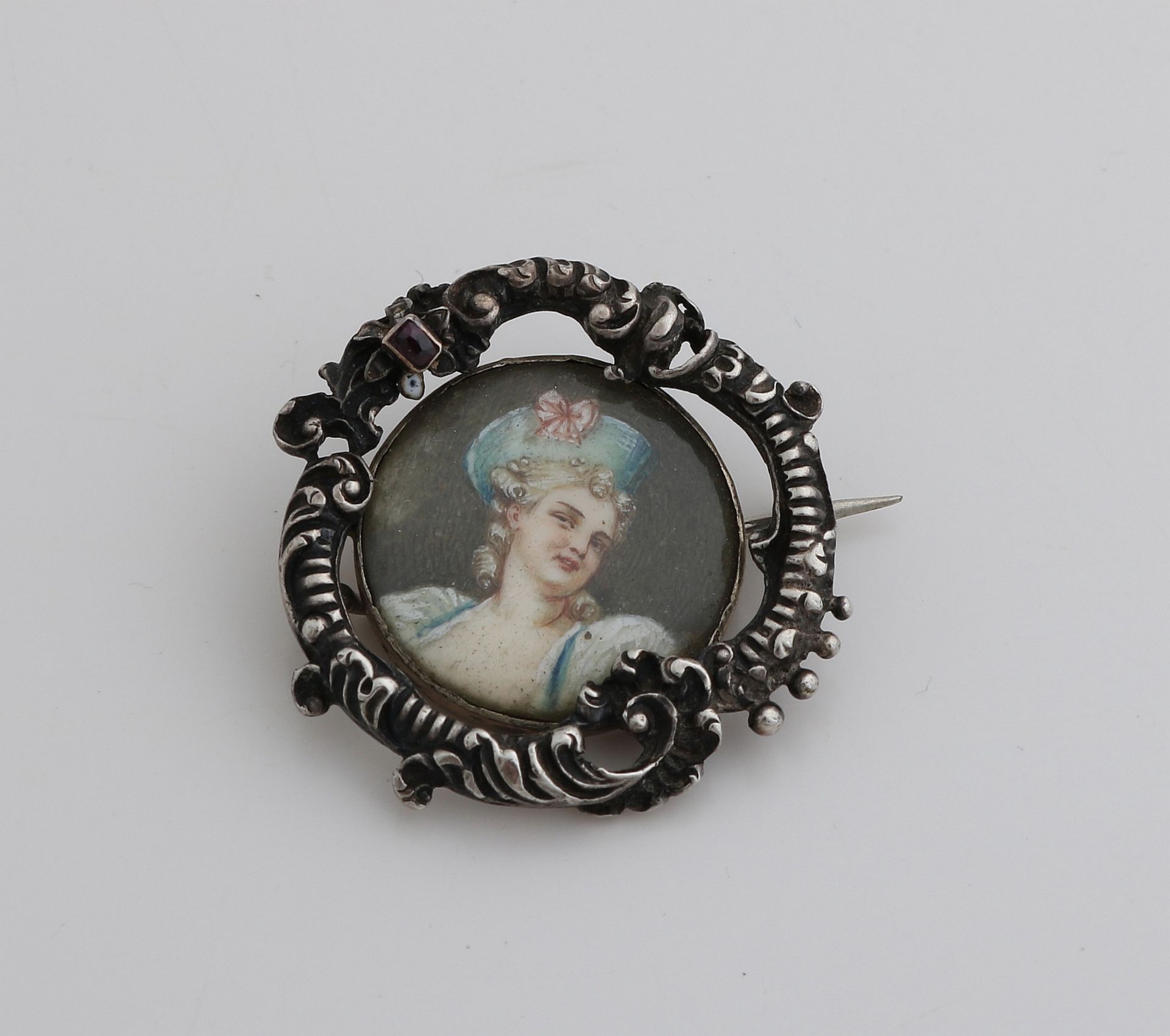 Brooch with miniature portrait