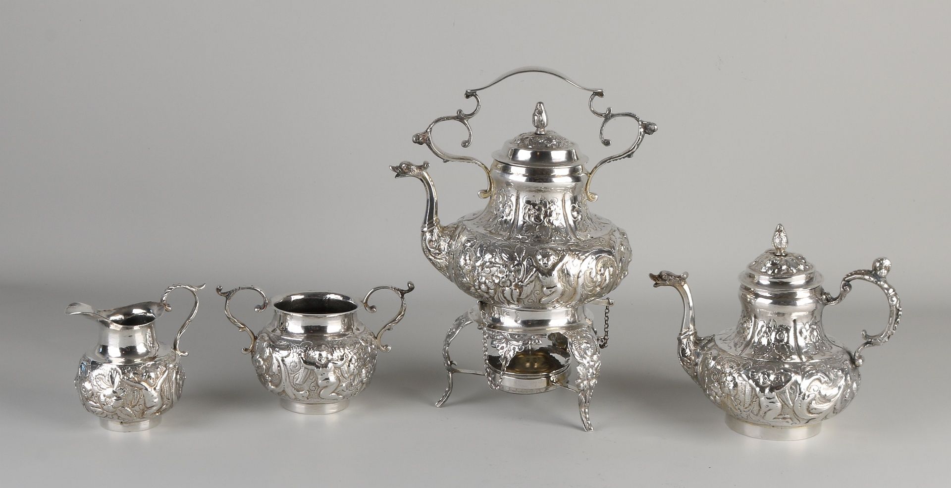 Silver tea service, 5 pieces - Bild 2 aus 3