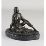 Bronze figure, Woman with book