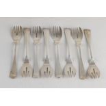 Silver fish forks