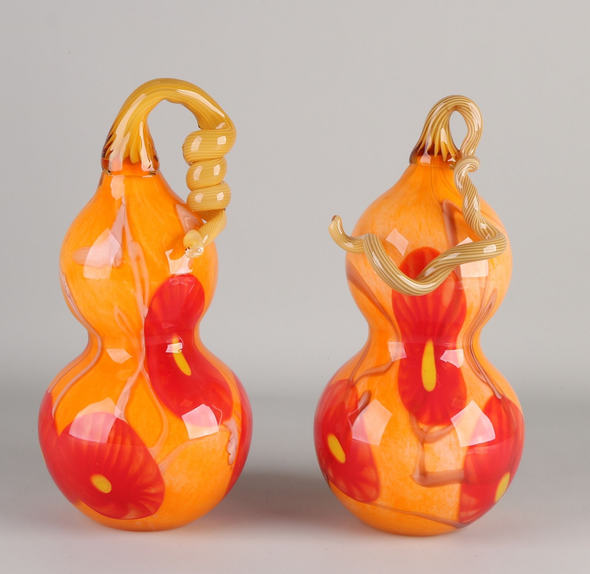 Set of glass gourds