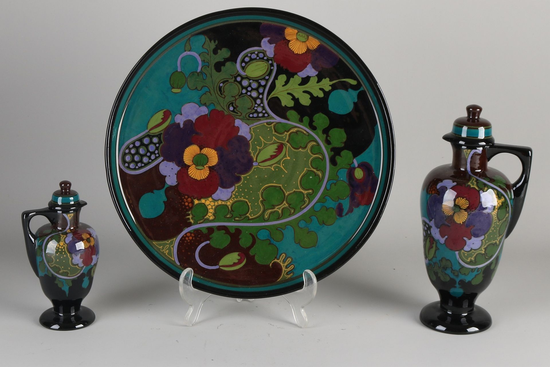 3-piece pottery set - Image 2 of 2