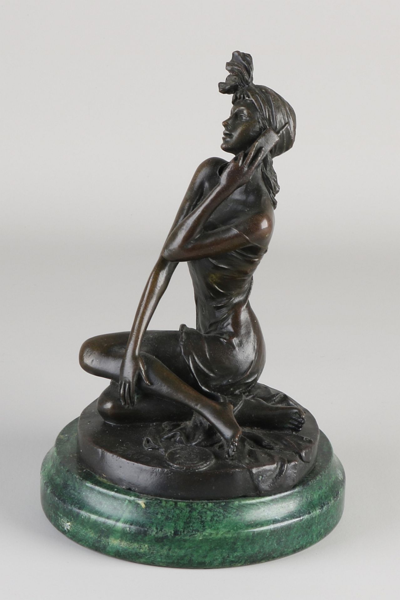 Bronze figure, Woman with telephone - Image 3 of 3
