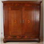 Oak cabinet with marquetry