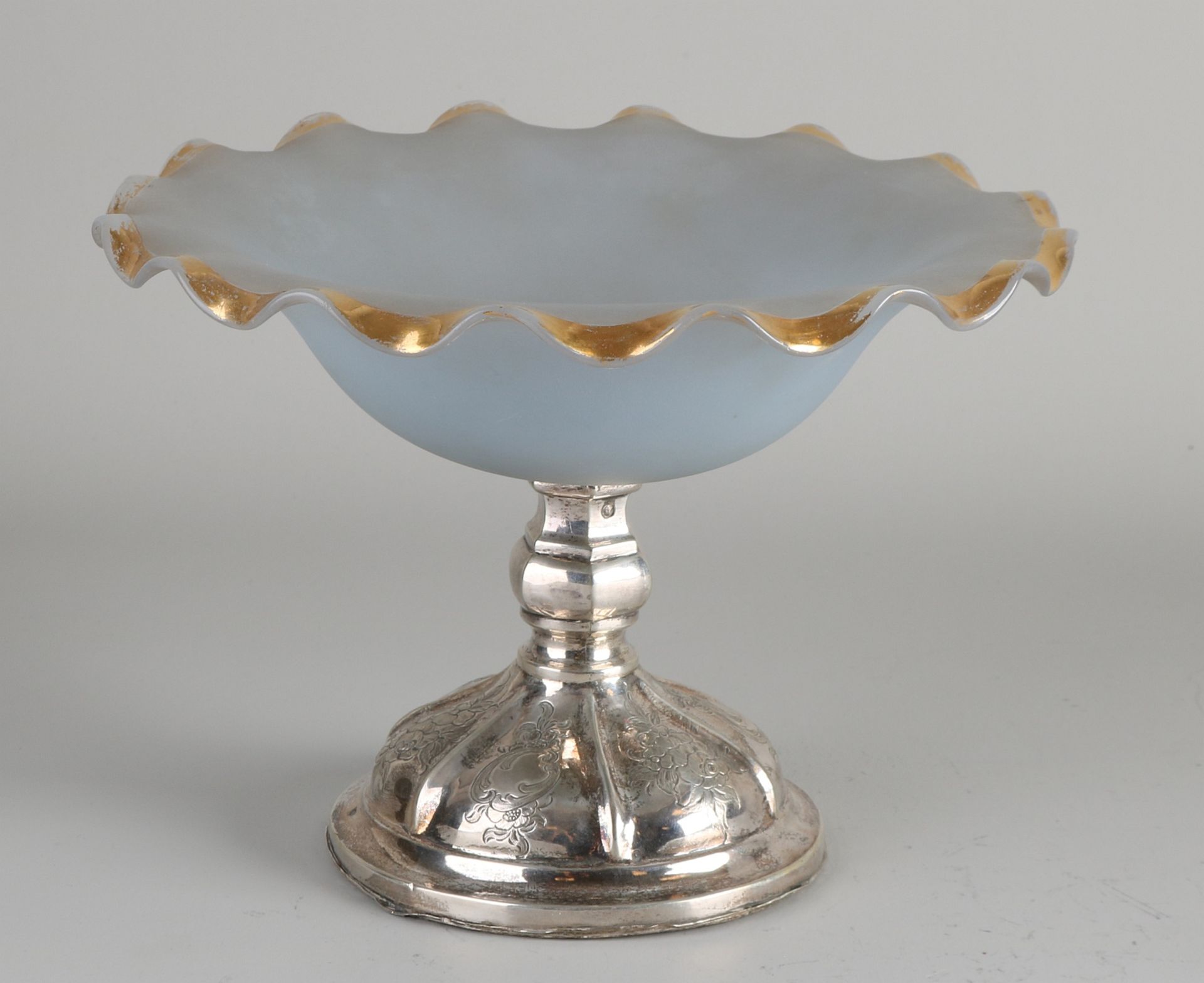 Table bowl / silver base - Image 2 of 3