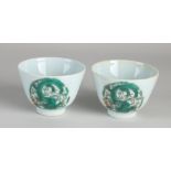 Two Chinese dragon cups