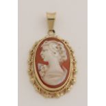 Gold Cameo pendant