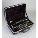Old clarinet in case