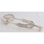 Silver snake tongs, 1847