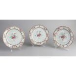 3x Family Rose plates