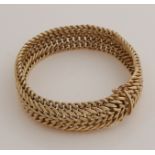 Gold wide bracelet