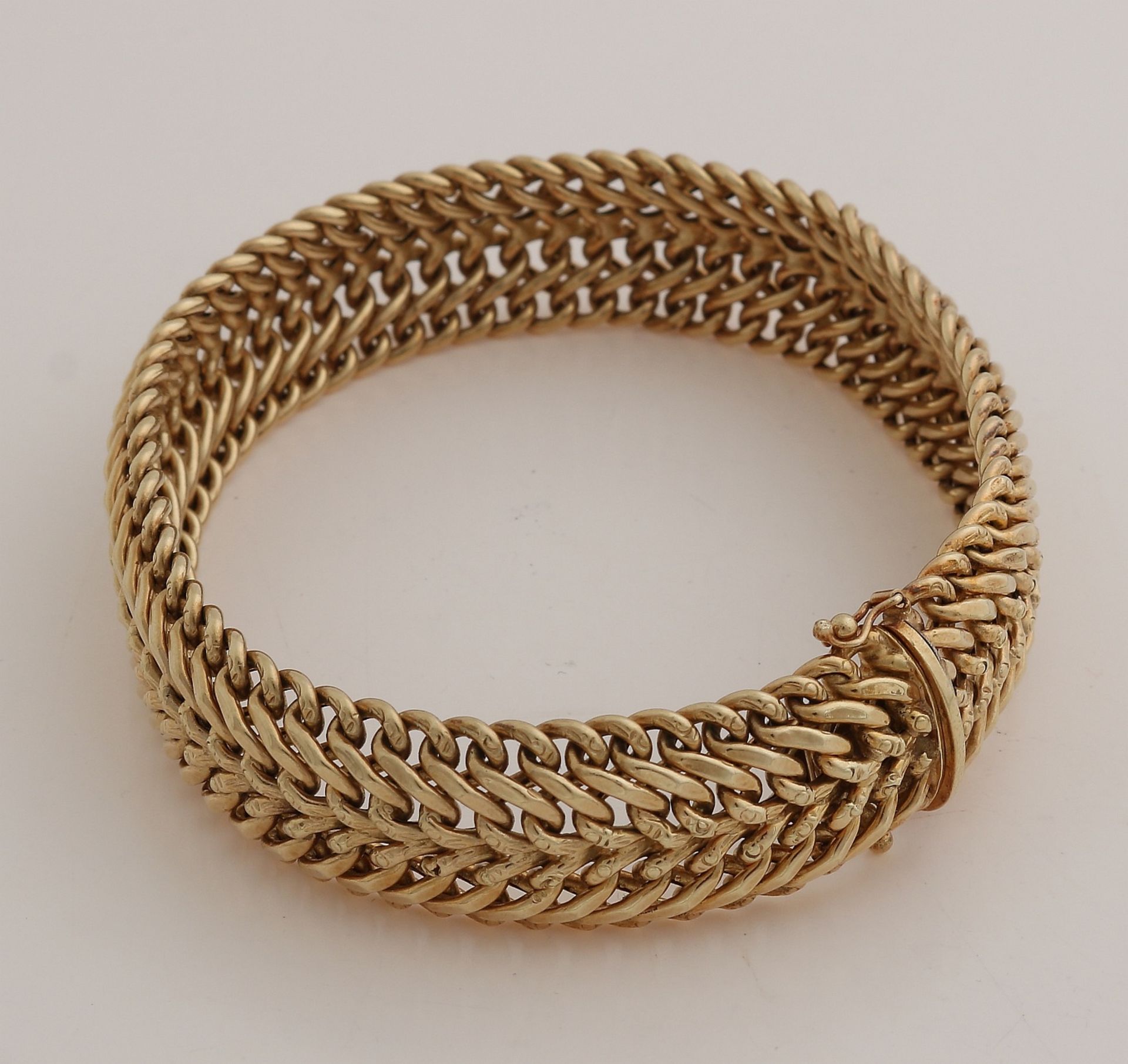 Gold wide bracelet