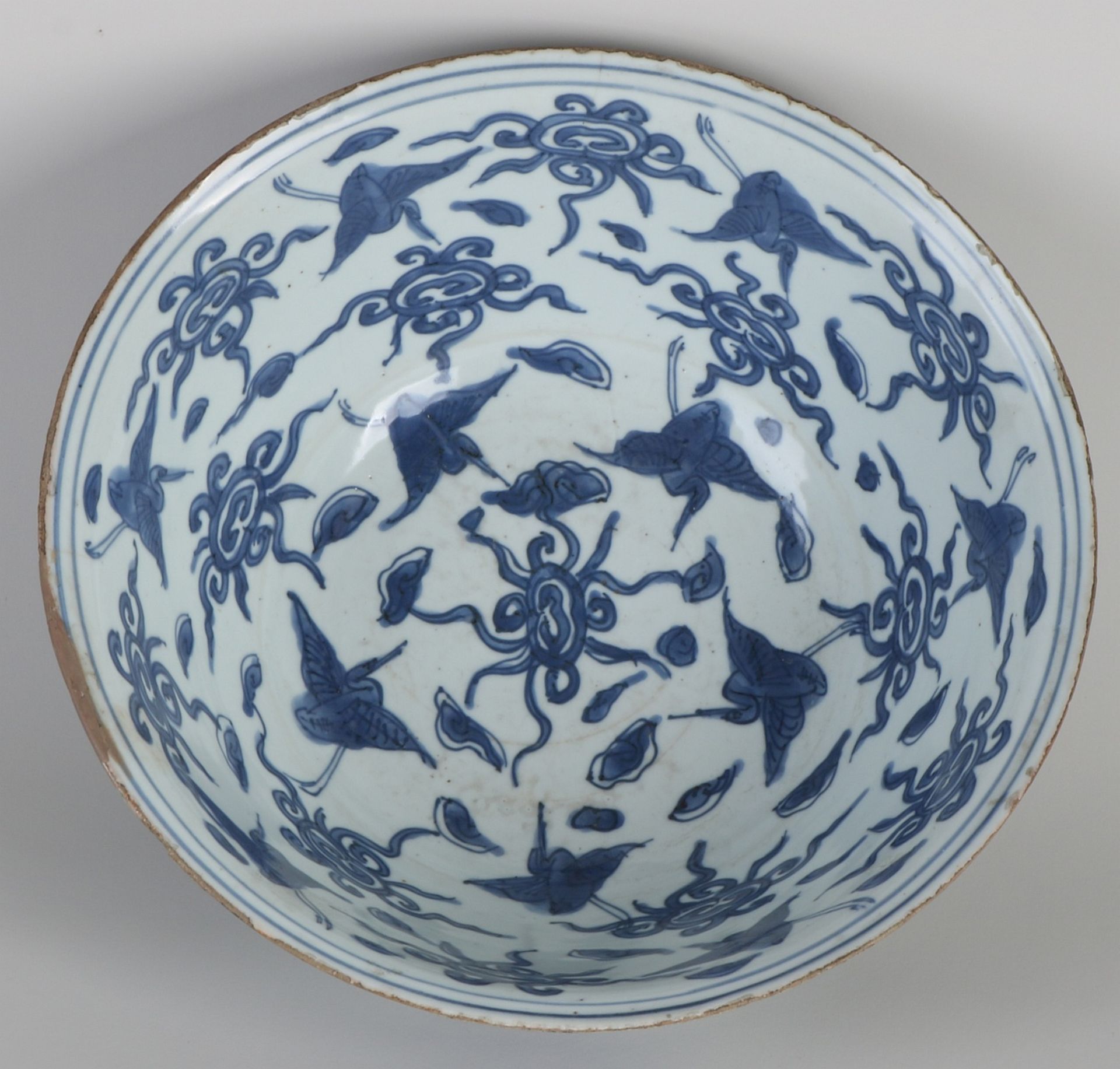 Rare large Chinese bowl Ø 22.5 cm. - Image 2 of 3
