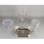 4x Old / antique crystal glass
