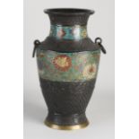 Japanese cloisonné vase, H 30.5 cm.