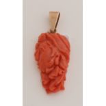 Red coral pendant