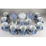 12 Chinese chocolate cups + saucers