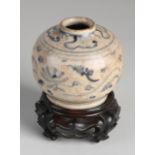 Chinese or Persian ball vase on console